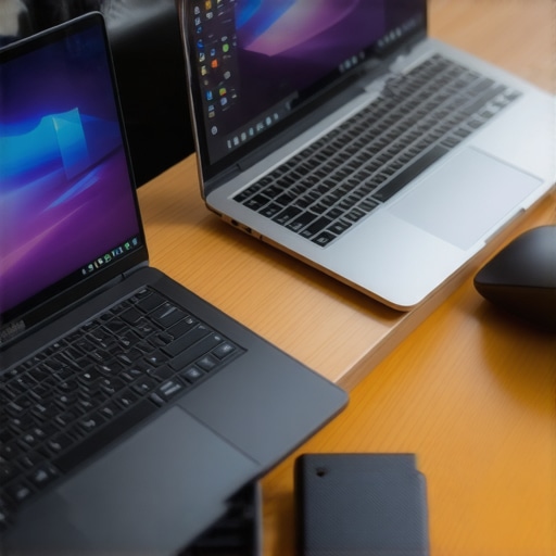 Person comparing specifications of affordable laptops on a table