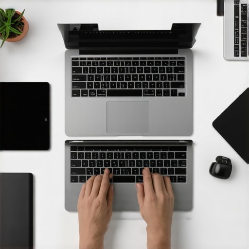Person analyzing specifications of various affordable laptops on a table.