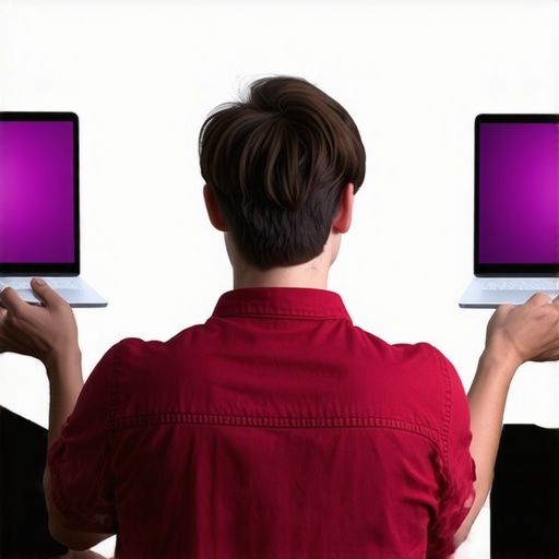 Person analyzing various budget laptops with high storage capacity on a monitor.