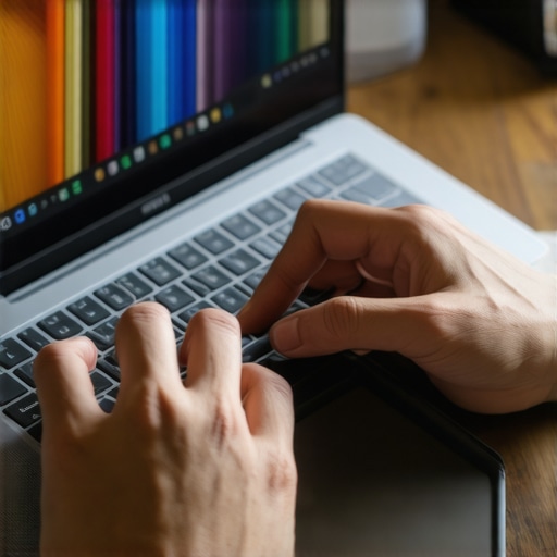 Person adjusting display settings on a budget laptop with an anti-glare side screen