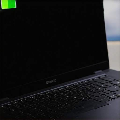 Laptop displaying battery health status on screen